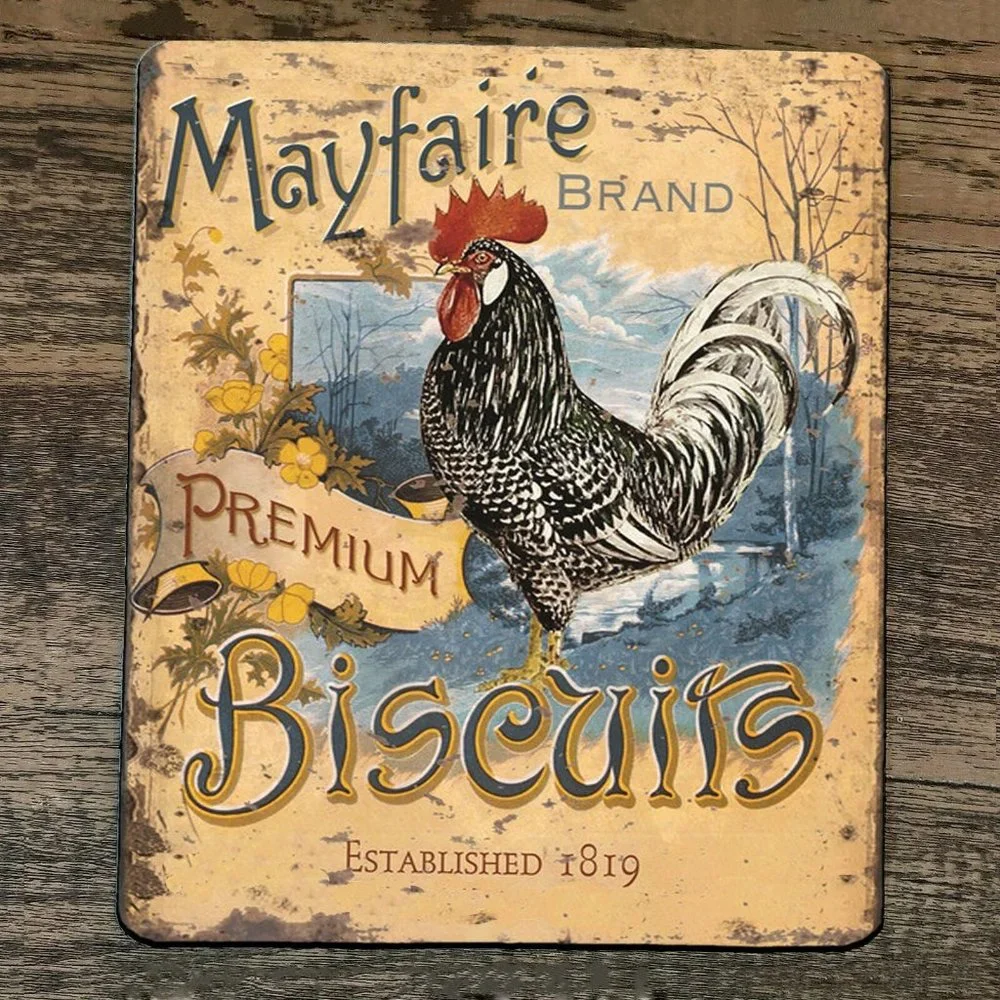 Mouse Pad Mayfaire Brand Premium Biscuits Rooster‎ 1819